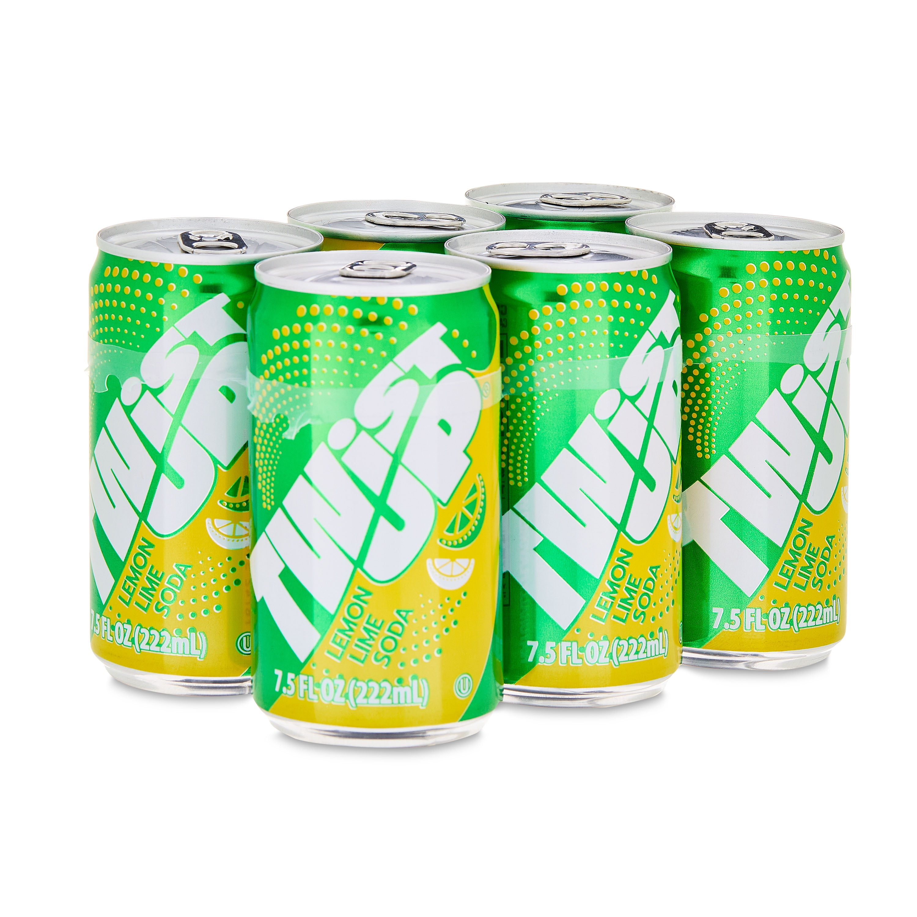 (4 pack) Great Value Twist up Lemon Line Soda, 7.5 fl oz, 6 Pack Cans