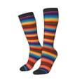 thumbnail image 2 of Womens Mexican Sarape Pattern Knee High Socks Comfy Thermal Boot Long Socks, 2 of 7