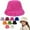 Hot Pink, variant on AJGRHE Womens Winter Bucket Hat Warm Solid Color Wide Brim Caps Winter Hat Thickened Warm Fisherman Cap For Girls Outdoor Travel Hot Pink One Size