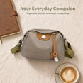 thumbnail image 6 of INSPIRE CHIC Oxford Crossbody Bag for Women Casual Everyday Shoulder  with Adjustable Strap & Zipper Closure Khaki, 6 of 6