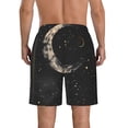 thumbnail image 3 of KLL Abstract Starry Sky Moon Men's Casual Summer Beach Shorts Hawaiian Shorts with Pockets-XX-Large, 3 of 5