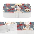 thumbnail image 4 of Skeleton Jewelry Display Earring Holder Jewelry Box, PU Leather Organizer with Removable Compartment, Portable, 4 of 6