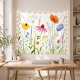 thumbnail image 5 of Floral Garden Botanical with Wildflowers Grasses Pale, Nostalgic Vintage for Botanical Art Lovers, Wall Decor, Mother'S Day Gift, Tapestry Wall Hanging for Dorm and Living Room, 5 of 7
