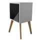 thumbnail image 1 of Buro Recamara Mueble Minimalista Blanco Con Negro Ensamblado, 1 of 3