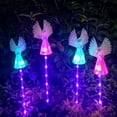 thumbnail image 5 of Solar Angel Lights Color Changing Solar Powered Water Proof Decorative Lighting for Gr A Ve Memorial Garden Backyard L Awn Path Way Durable Easy To Install Energy Efficient 70X9cm Home Decor, 5 of 8