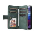 thumbnail image 2 of Multifunctional Case for Moto G Power 2021,[RFID Blocking] 9 Credit Cards Holder Wrist Strap, Premium PU Leather Zipper Wallet Purse Magnetic Flip Phone Cover for Motorola Moto G Power 2021, Green, 2 of 12