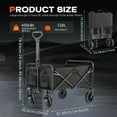 thumbnail image 3 of MEASUN 220/450/680 lbs Capacity Folding Handcart with Stainless Steel Frame, 600D Oxford Cloth, 3 of 11