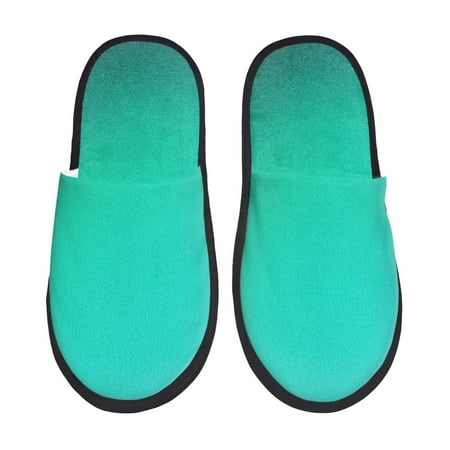 Balery Turquoise Light Blue Slient Indoor Furry Fleece Comfort House Shoes Soft Non-Slip Home Shoes Cotton slippers House Slippers-- Medium