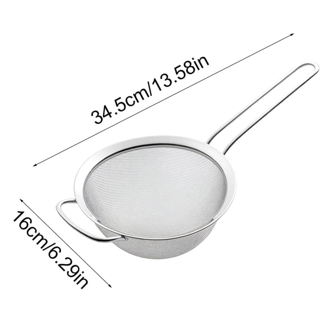 Tauxra Stainless Steel 304 Fine Mesh Strainer Ladle For Frying Sauces Kitchen Cooking Utensils