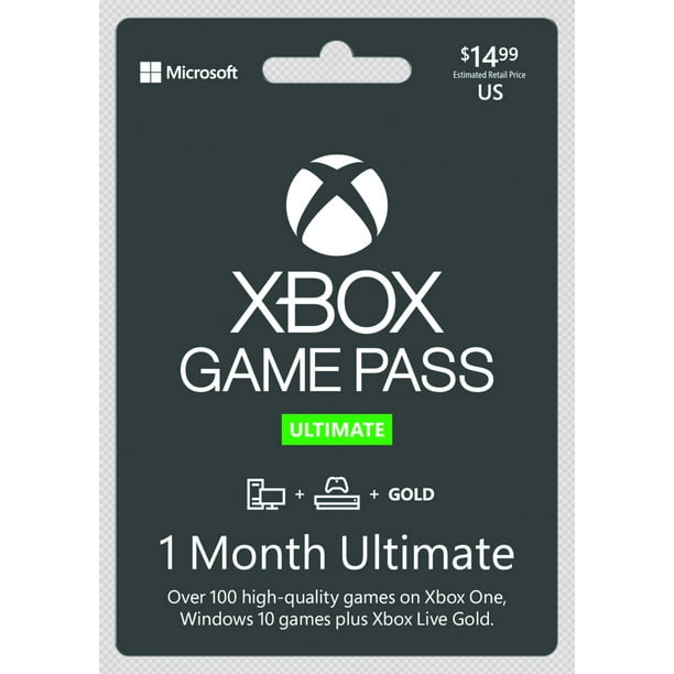 Xbox Game Pass Ultimate 1 Month Sub Card, Xbox One (Game Pass + Live