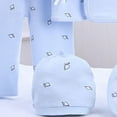 thumbnail image 6 of Hessimy Toddler Baby Girl Clothes 3 6 9 12 18 24 Months Fall Outfits Solid Long Sleeve Sweatshirt Tops + Pants Set (Blue,0-3 Months), 6 of 9