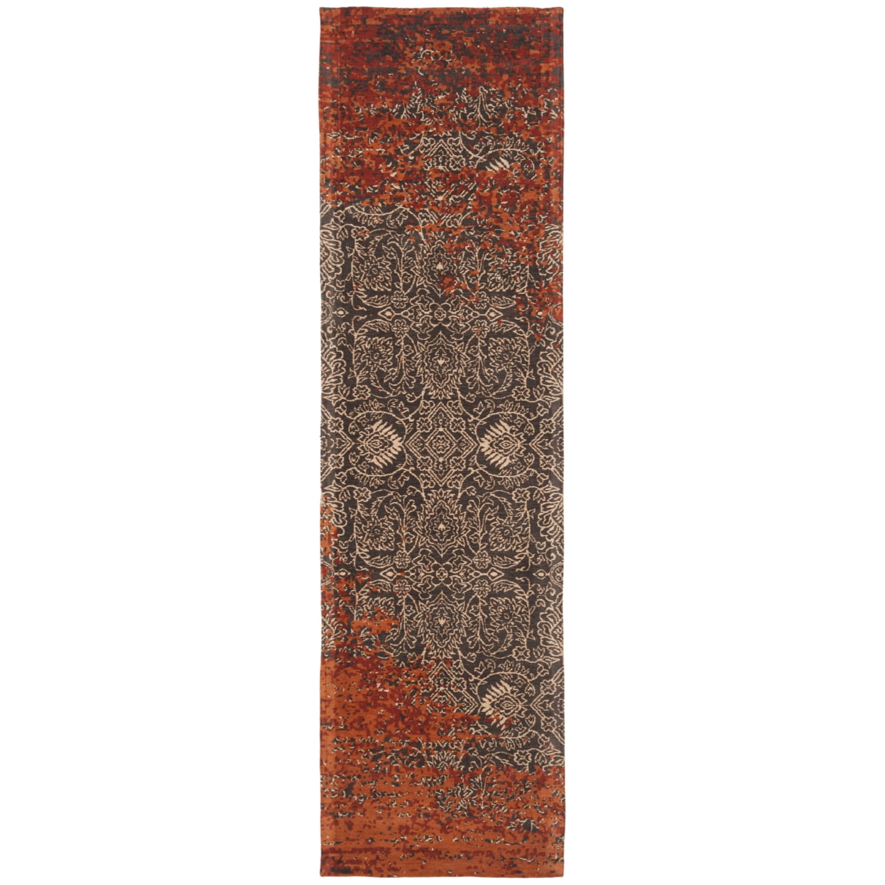 SAFAVIEH Classic Vintage Adelaide Abstract Runner Rug, Rust/Brown, 2'3" x 12'