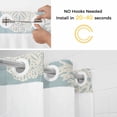 thumbnail image 2 of No Hook Light Blue Starfish Coastal Shower Curtain with Snap in Liner Set, Shell Summer Beach Nautical Waterproof Fabric Bathroom Curtains with See Through Top Window, Hotel Style Long 72 x 84 Inch, 2 of 9