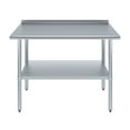 thumbnail image 2 of AmGood 24 in. x 48 in. Stainless Steel Work Table with 1.5 in. Backsplash | Metal Kitchen Food Prep Table, 2 of 9