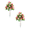 D-2PC, variant on DefiDgd Artificial Flowers with Stake Cemetery Flowers,17Heads Memorial Flower for Grave Decorations, Outdoor Garden Balcony(Style B,Red and White)