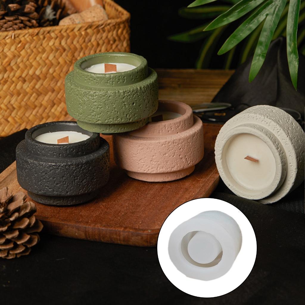 Handmade Round Candle Cup Casting Molds Scented Candle Silicone Molds Plaster Molds Craft Supplies for Candle Making