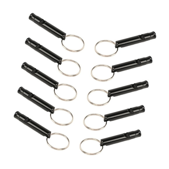 Nimomo Sifflet d'urgence 10 Pièces Sifflets De Sécurité en Plein Air Super Puissants pour Le Camping, la Randonnée, la Chasse, Les Sports en Plein Air Et Les Situations d'urgence(黑色)