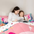 thumbnail image 4 of Manfei Kawaii Axolotl Bedding Comforter Set 7pcs for Teens Kids,Cartoon Animal Queen Bedding Sets Super Cozy,Cute Marine Salamander Queen Sheet Sets,Lightweight Room Decor,Reversible, 4 of 8