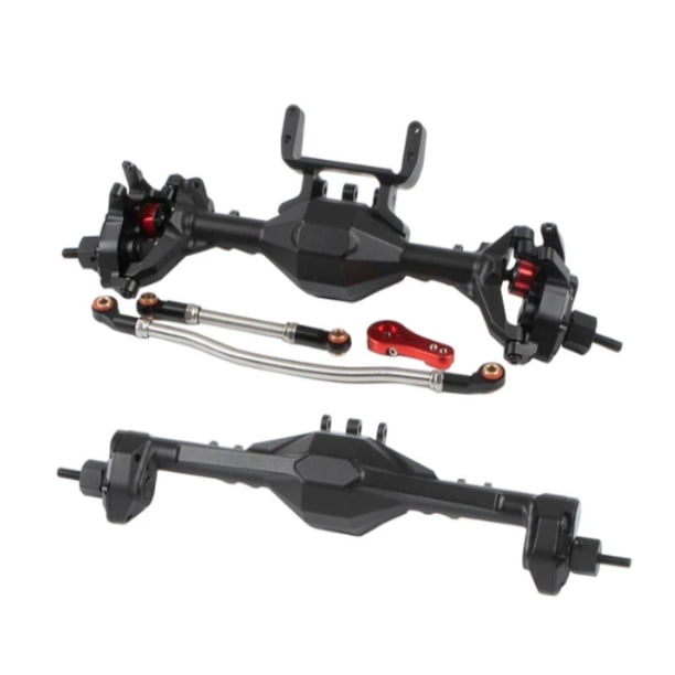Eje Trasero Vogacara RC GOFFLOW CNC para 1/10 Axial SCX10 Crawler Accesorios Negro