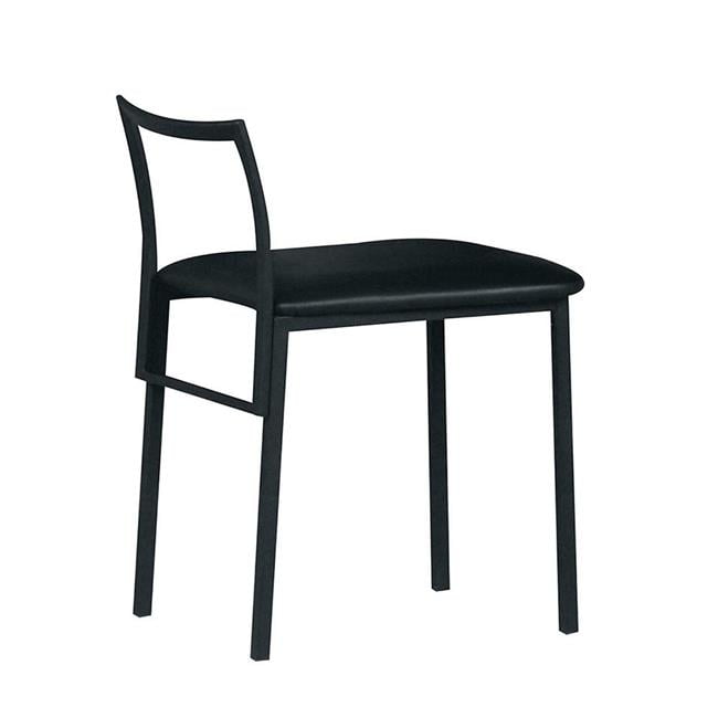 Set of Two Dark Brown and Black Benzara BM180291 Side Chair