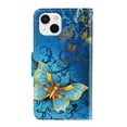 thumbnail image 2 of SaniMore for iPhone 14 6.1" 2022 Wallet Case, Color Painting Pattern with Kickstand Card Slots Detachable Wrist Strap Grils Women PU Leather Case Magnetic Clasp for iPhone 14, Gold Butterfly, 2 of 8