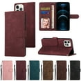 thumbnail image 2 of Wallet Case for iPhone 12, iPhone 12 Pro Credit Card Holder,  [RFID Blocking] Soft inner Cover PU Leather With Strap Kickstand Magnetic Flip Folding Cover for iPhone 12 Pro / 12 6.1",Winered, 2 of 10