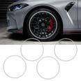 thumbnail image 1 of Wheel Rim Protector, Silver Easy Install 4pcs 18 Inch Wheel Rim Ring Back Adhesive Aluminium Alloy  for Flat Wheel Edge, 1 of 7
