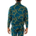 thumbnail image 3 of Ma Croix Mens Premium Stretch Gold Chain Track Jacket, 3 of 7