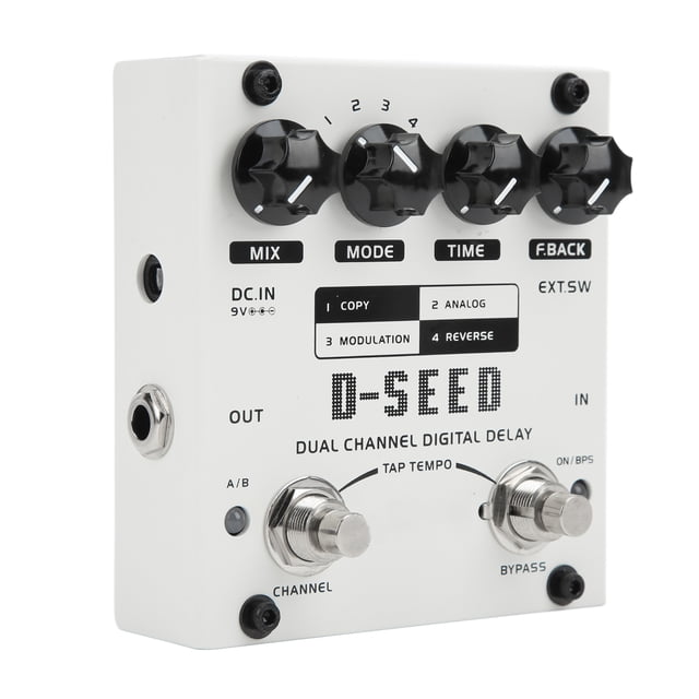 Modos Efecto de retardo, efecto de retardo Efecto de retardo de doble canal Efecto de retardo de guitarra eléctrica elaborado con cuidado