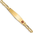 thumbnail image 5 of Auriga 14K Yellow Gold Soft Anchor Id Bracelet 7 inch for Women(L- 7inch, W- 9mm), 5 of 5