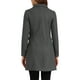 thumbnail image 3 of Abrigo de invierno para mujer INSPIRE CHIC, con solapa muesca, abrigo de doble botonadura, L gris oscuro, 3 of 6