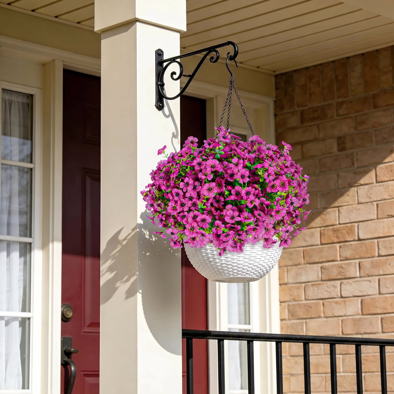 VKFVKF 24 Bundles Artificial Flowers for Outdoors UV Resistant Fake Plastic Plants