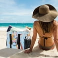 thumbnail image 6 of Large Hand-Held Storage Bag Kitchen Reusable Grocery Bags， Travel Tote Bags， Waterproof Tote，Laundry Bag，Beach Bag， Pool Bag Giraffes and Raindrops, 6 of 8