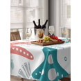 thumbnail image 6 of Red Teal Starfish Coastal Table Cloth, Summer Beach Nautical Coral Sea Waterproof Tablecloth for Rectangle Tables, Reusable Washable Fabric Table Cover for Restaurant Kitchen Dining Tables 60"x84", 6 of 6