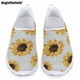 thumbnail image 1 of Zapatos casuales clásicos para mujer Doginthehole, zapatos planos con diseño de estampado artístico de girasoles a la moda, zapatos de malla cómodos y livianos sin cordones, 1 of 5