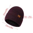 thumbnail image 2 of Winter Hats for Women Adult Winter Soild Layer Woolen Hat New Fleece Warm Knitted Hat Winter Fall Clothes Cap, 2 of 3