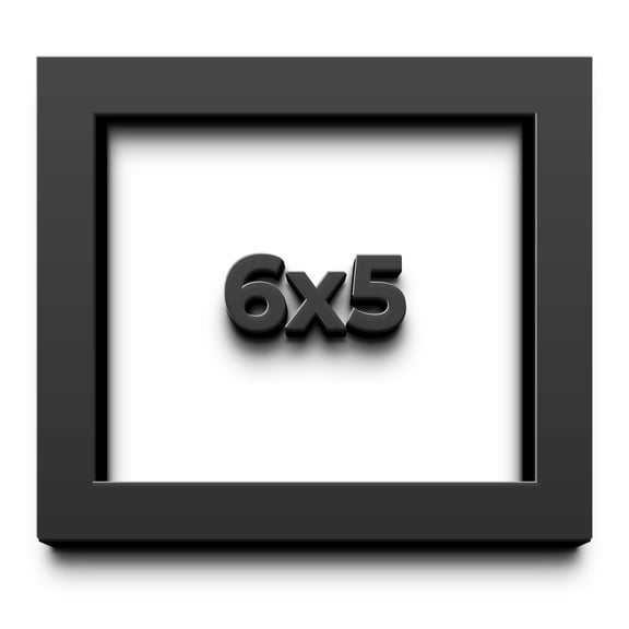 6x5 Shadow Box Frame Black | 1 inches Deep Real Wood Contemporary Shadowbox Display Frame | UV