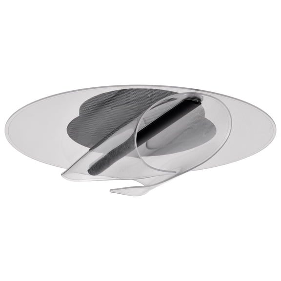 Nuvo Lighting Geneva - 18 Inch LED Flush Mount - Matte Black - Silk Screened Acrylic Lens