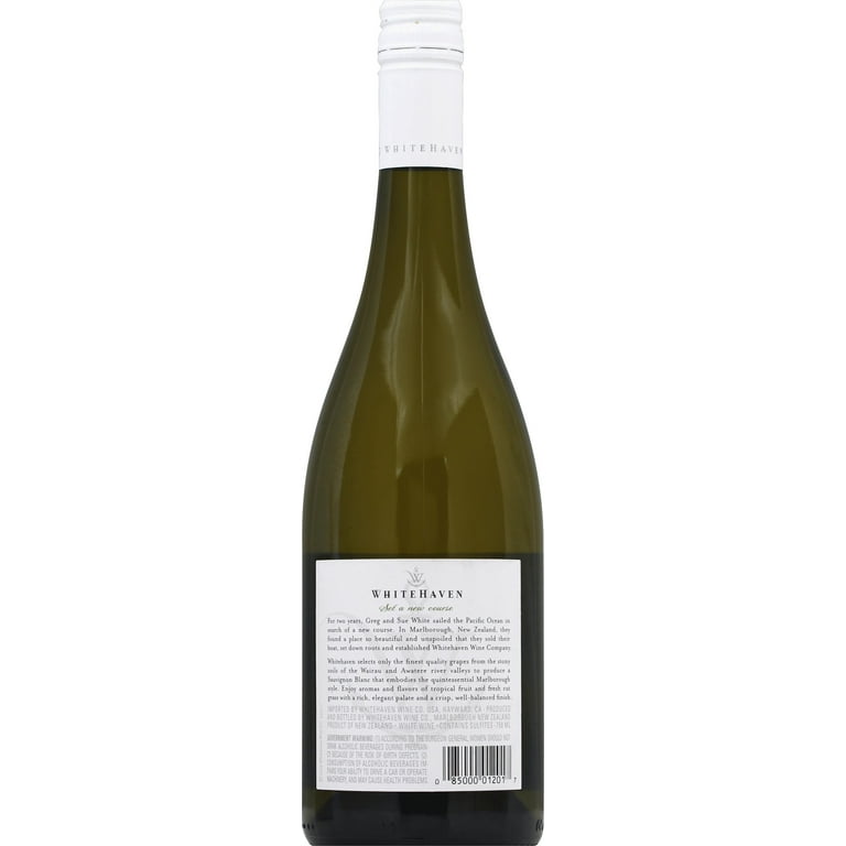 Whitehaven New Zealand Sauvignon Blanc White Wine, 750ml Glass Bottle 