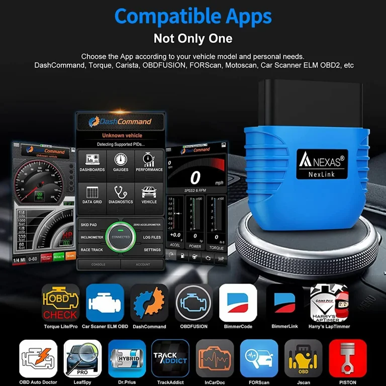 NEXAS Motorcycles OBD2 Scanner Bluetooth 5.0, Wireless Compatible