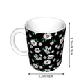 thumbnail image 2 of Yiaed Daisies Flowers Print Ceramics Coffee,Large Handle Design,Extra Large Tea and Coffee Cup for Office and Home Mugs, 2 of 6