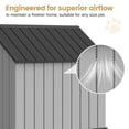 thumbnail image 3 of Bifanuo Large Dog House, PP Material Indoor Outdoor with Windows for Medium Large Dogs, Weatherproof Puppy Shelter with Elevated Floor & Air Vents, Easy Clean and Assemble (Black, 36.2"L×38"W×38"H), 3 of 7