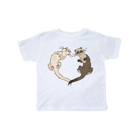 

Inktastic Cute Ferret Heart Gift Toddler Boy or Toddler Girl T-Shirt