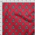 thumbnail image 3 of oneOone Tissu Popeline de Coton Feuilles & Floral Imprimé Bloc Tissu BTY 42 Pouces de Large, 3 of 5