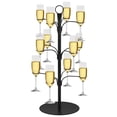 thumbnail image 2 of 3 Tier-12 Holders Drink Tower,Cocktail Tree Stand for Drinks,Champagne,Wine Glasses Holder for Martini, Margarita Cups,Black, 2 of 9
