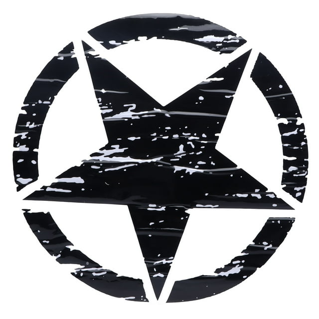 Pegatina de estrella negra de 19,7 pulgadas para carrocería de coche para Jeep F150, Wrangler, Rubicon, JK, CJ, TJ y YJ