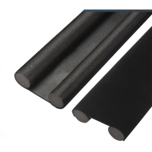Tope de puerta EVA insonorizado, tira de sellado inferior, protector bloqueador de ruido resistente a la intemperie, color negro