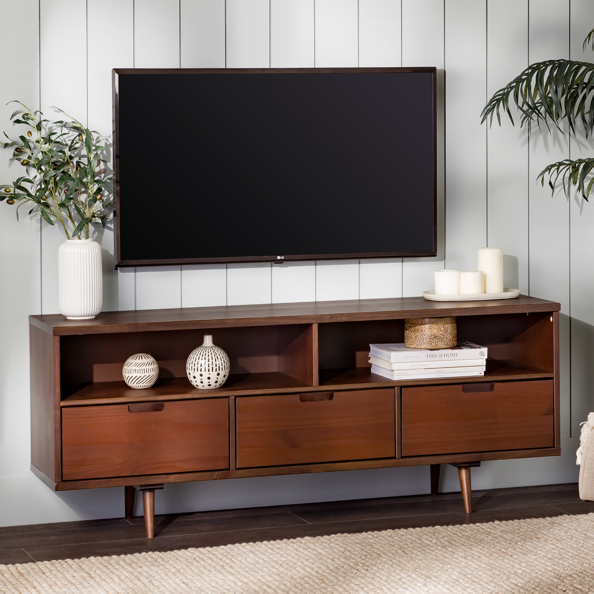 Buy Walnut TV Stand for TVs up to 65 Inches at Ubuy UK
