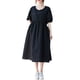 thumbnail image 1 of Vestido suelto de mujer con bolsillos Medias mangas Vestido sólido de cintura alta Abanopi  Vestido, 1 of 7