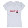 thumbnail image 1 of W Republic 555-388-WHT-01 Stony Brook University T-Shirt Script pour Femmes, Blanc - Petit, 1 of 1